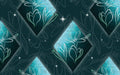 The Amber Lily Studio - Geo Florals Teal