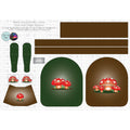 Cork & Copper Designs - Basic Sling Bag - Small Full Exterior Rapport - Mushrooms #1