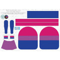 Cork & Copper Designs - Basic Sling Bag - Small Full Exterior Rapport - Pride Bisexual Stripes