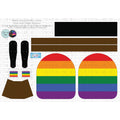 Cork & Copper Designs - Basic Sling Bag - Small Full Exterior Rapport - Pride Rainbow Stripes