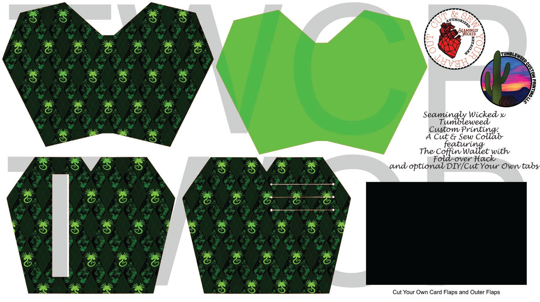 Seamingly Wicked - Claudia Bifold Wallet - Hugger Alien