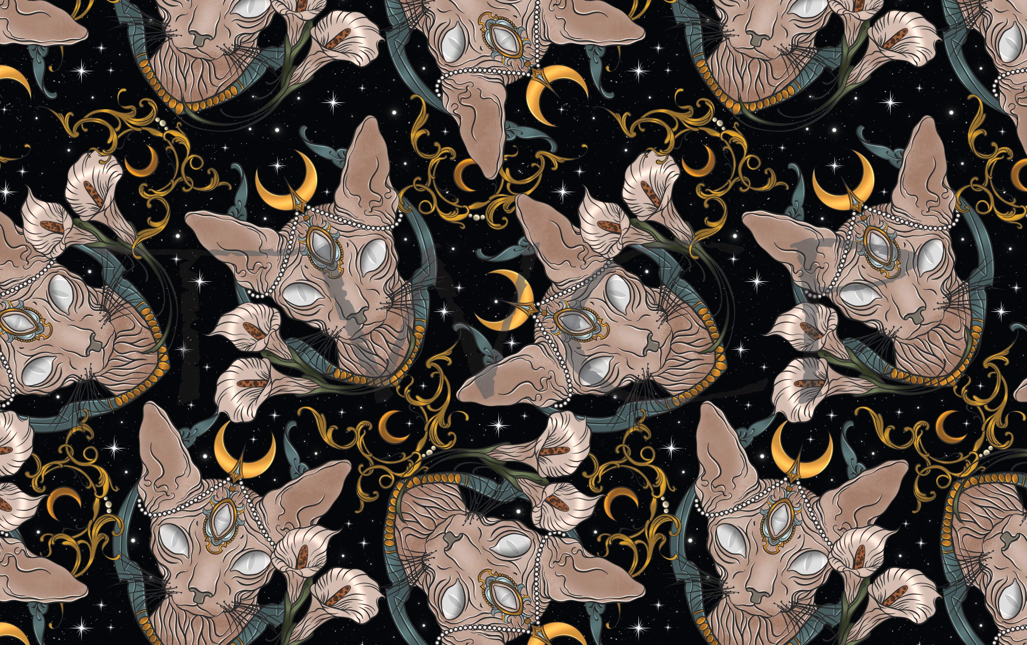 Whimsy Pixie Designs - All-Seeing Sphynx Black