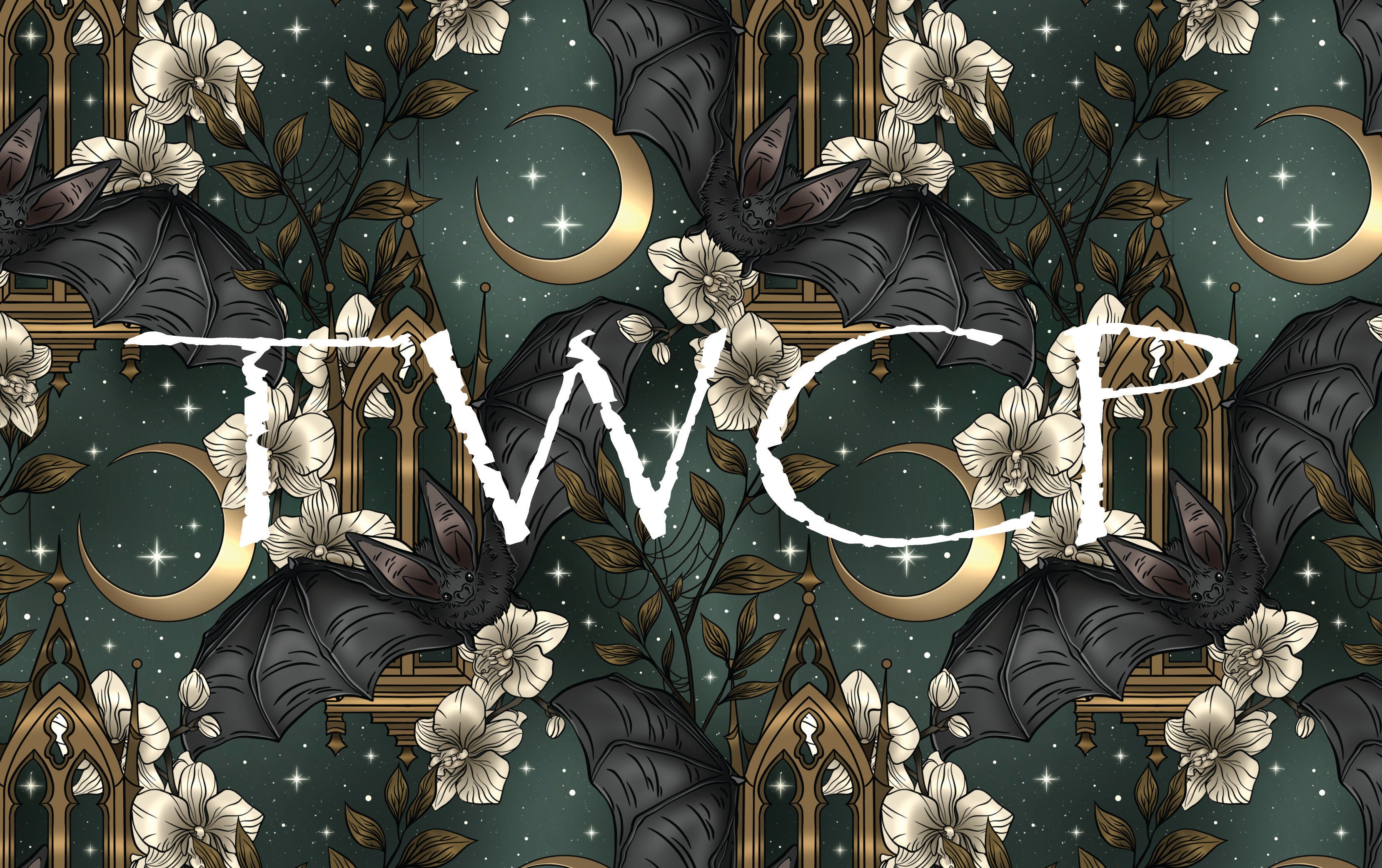 Whimsy Pixie Designs - Midnight Bats Green