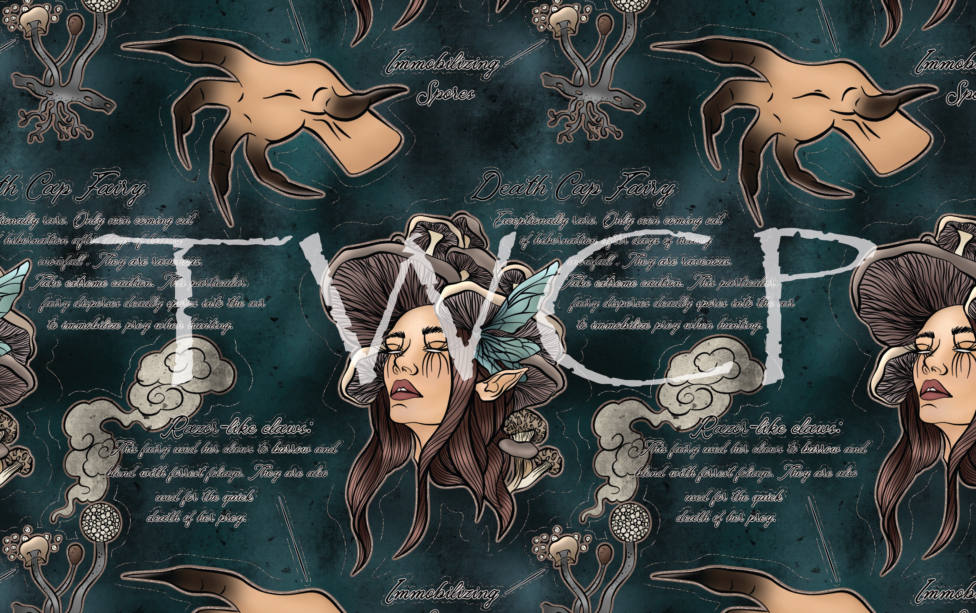 Whimsy Pixie Designs - Death Cap Fairy Teal