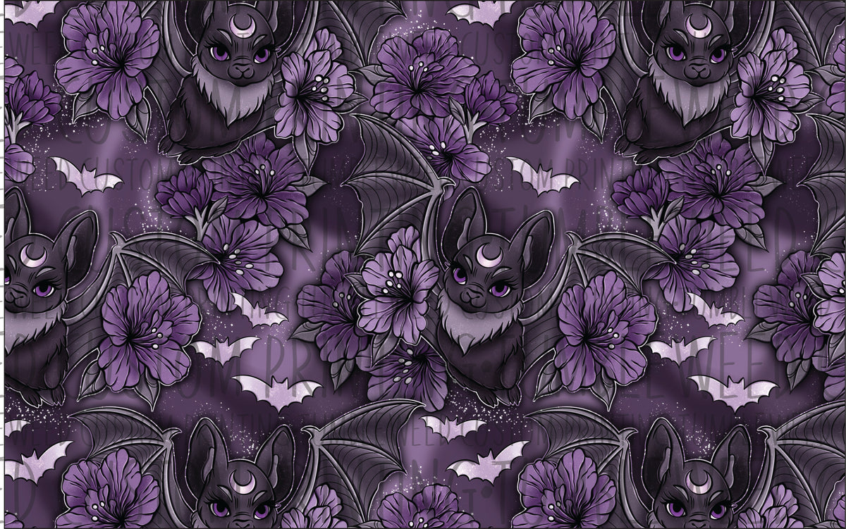 Whimsy Pixie Designs - Midnight Moon Bat Purple