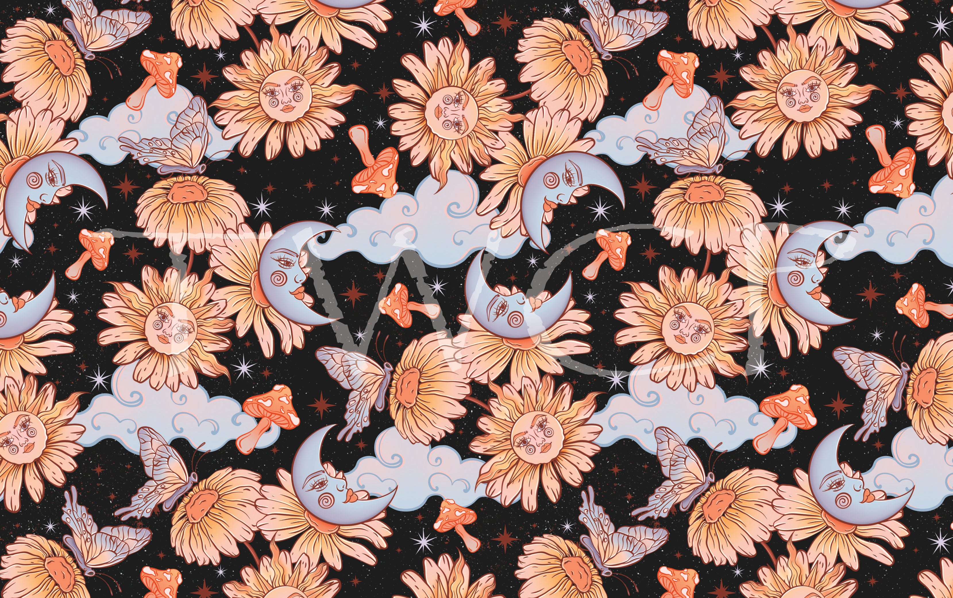 Whimsy Pixie Designs - Moon Flower Dreams Charcoal