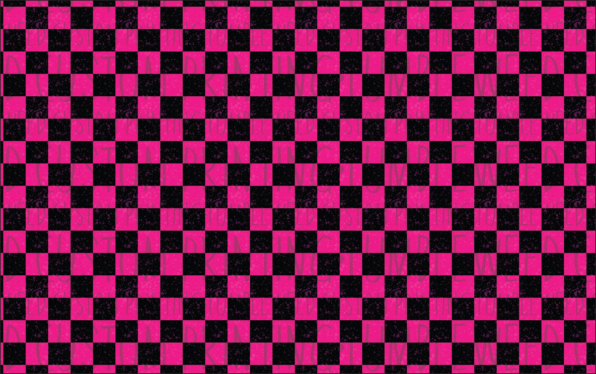 Wild Dewberry Designs - Dungeon Crawler Carl - Black & Pink Checker Coordinate