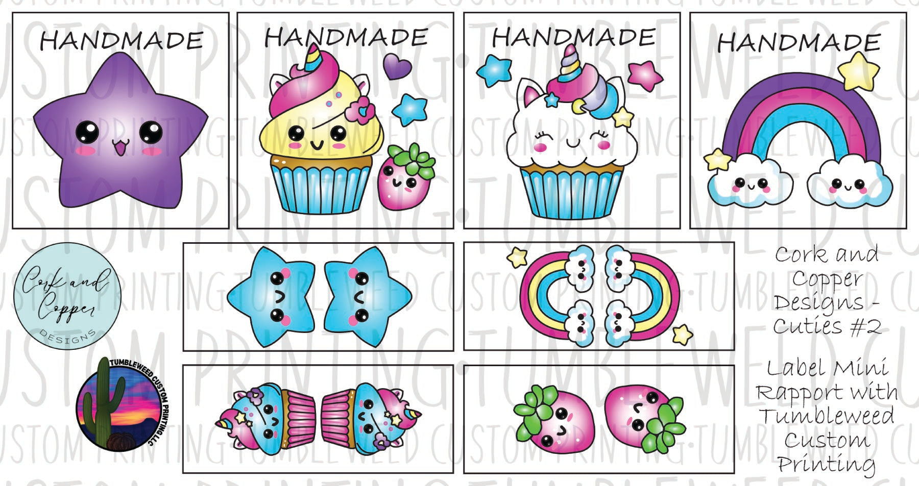 Cork & Copper Designs - Mini Tag Rapport - Cuties #2