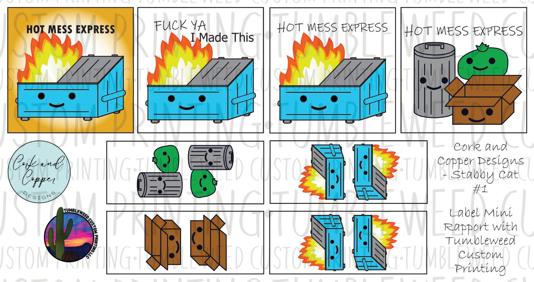 Cork & Copper Designs - Mini Tag Rapport - Hot Mess Express