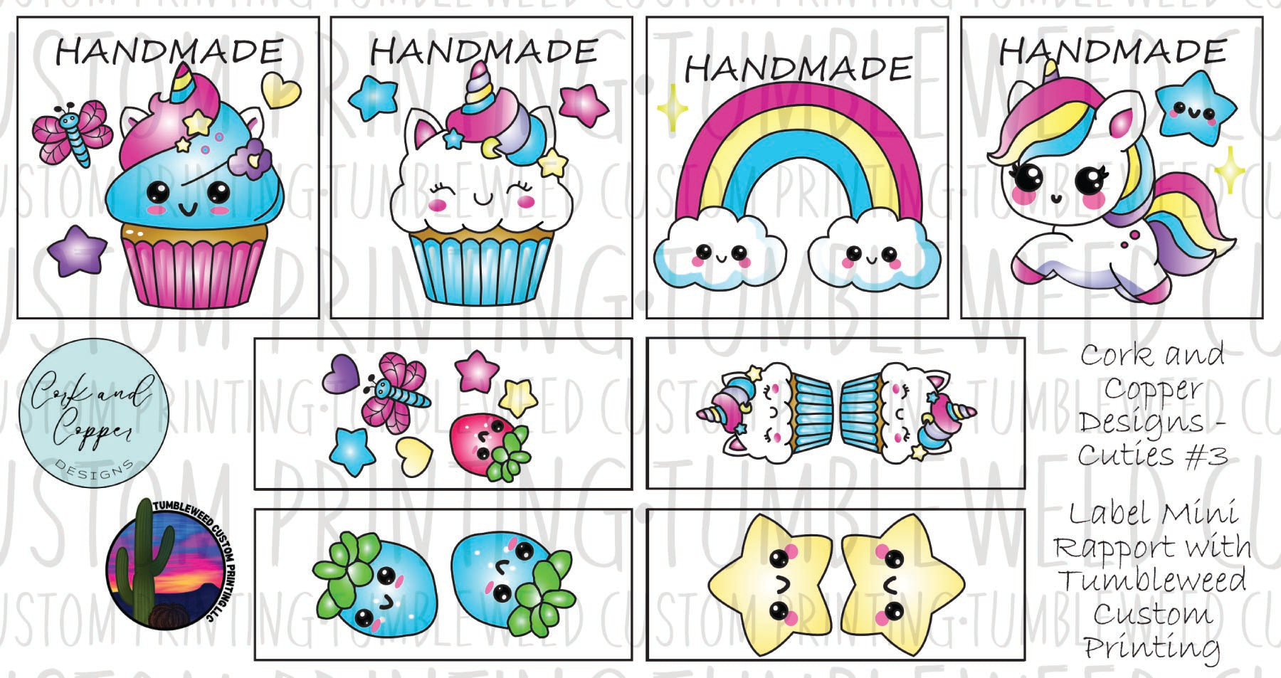 Cork & Copper Designs - Mini Tag Rapport - Cuties #3