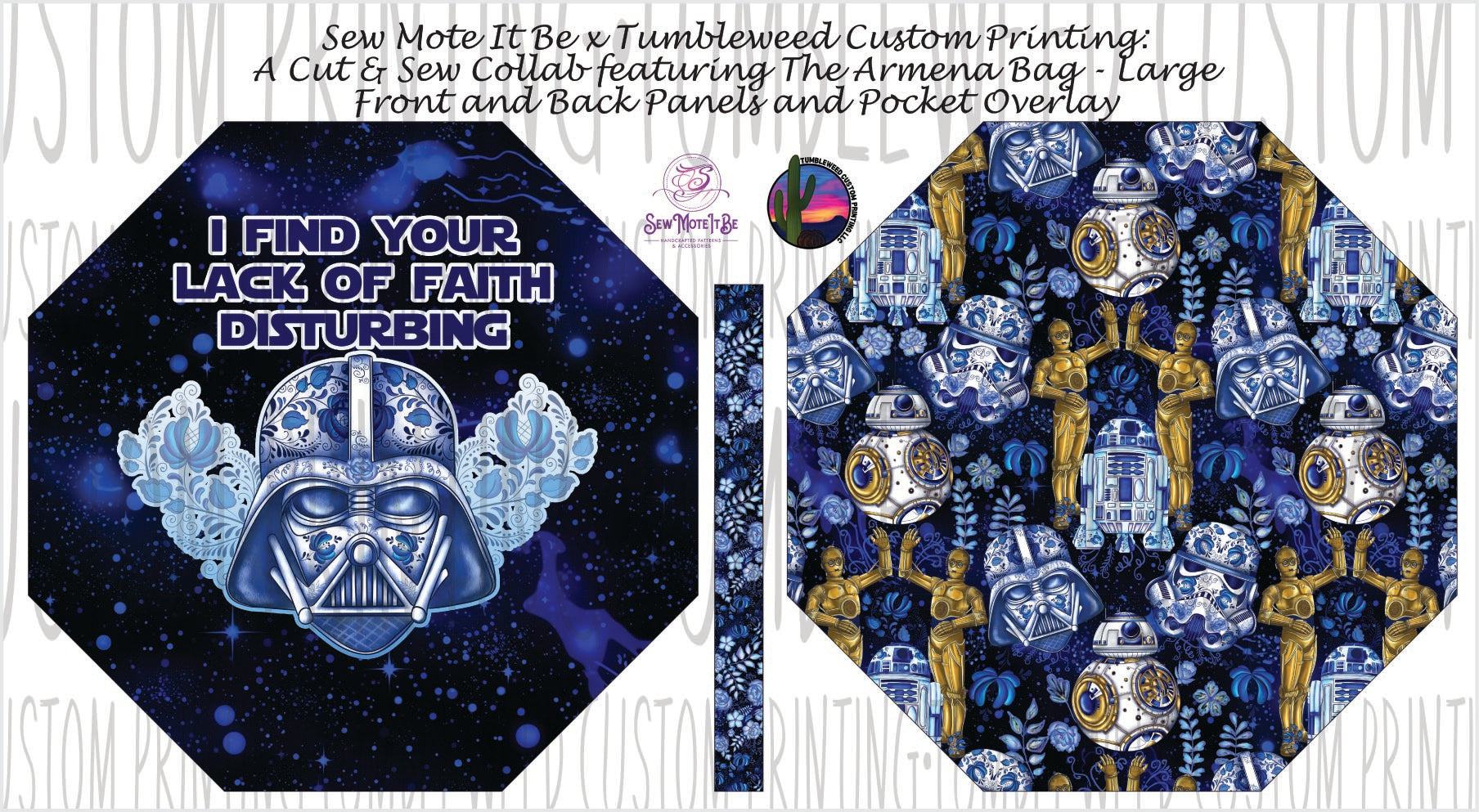Sew Mote It Be - Armena Octagon Bag - Space Wars V5