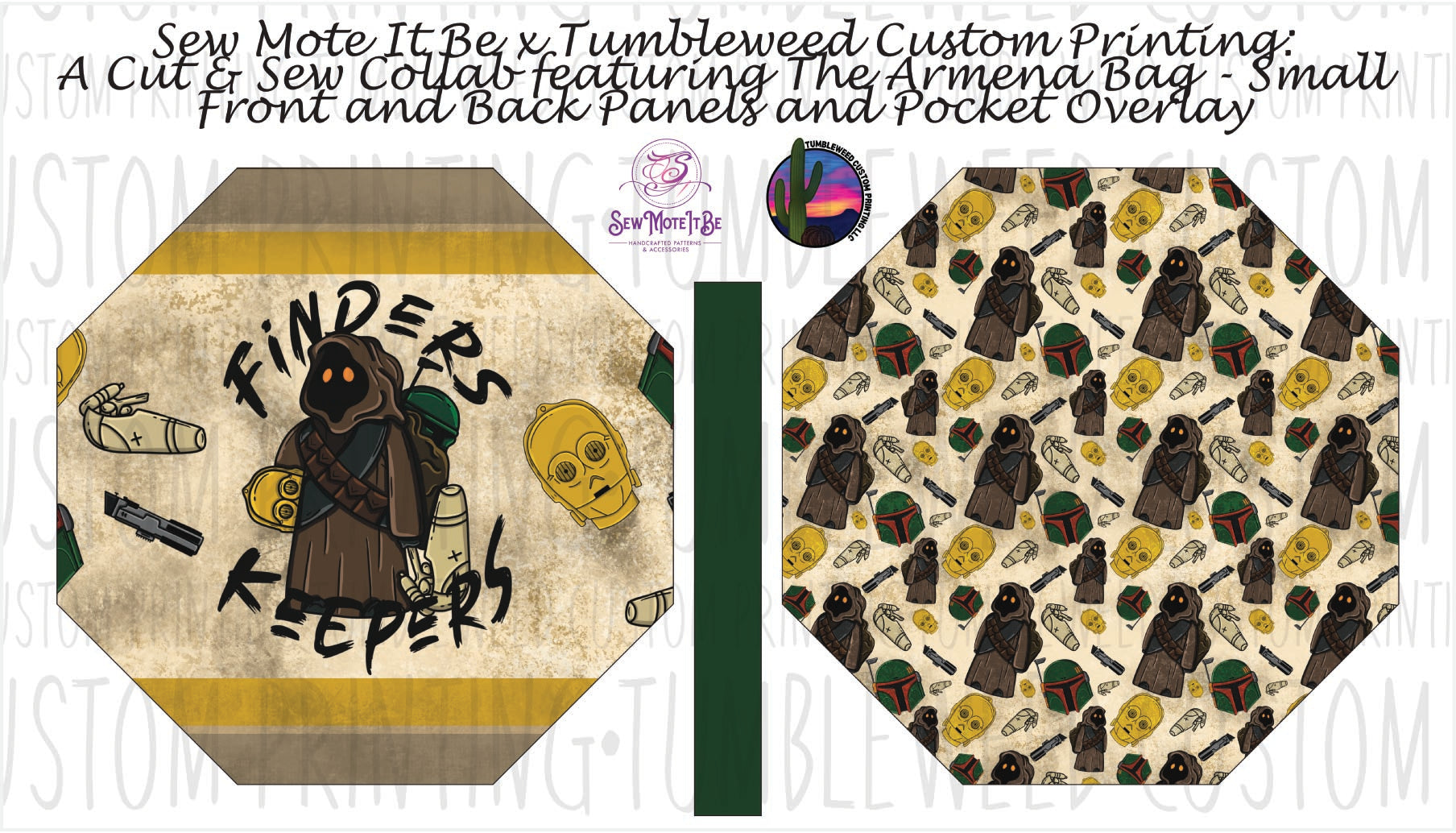 Sew Mote It Be - Armena Octagon Bag - Space Wars V3