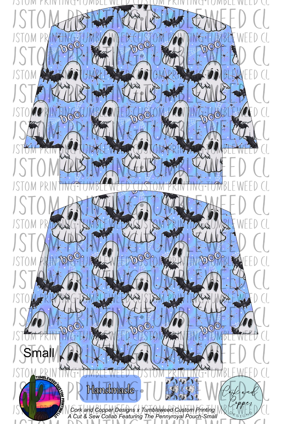 Cork & Copper Designs - The Pennyroyal Pouch - Retro Ghost