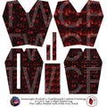 Seamingly Wicked - Coffin Wallet - Red Argyle