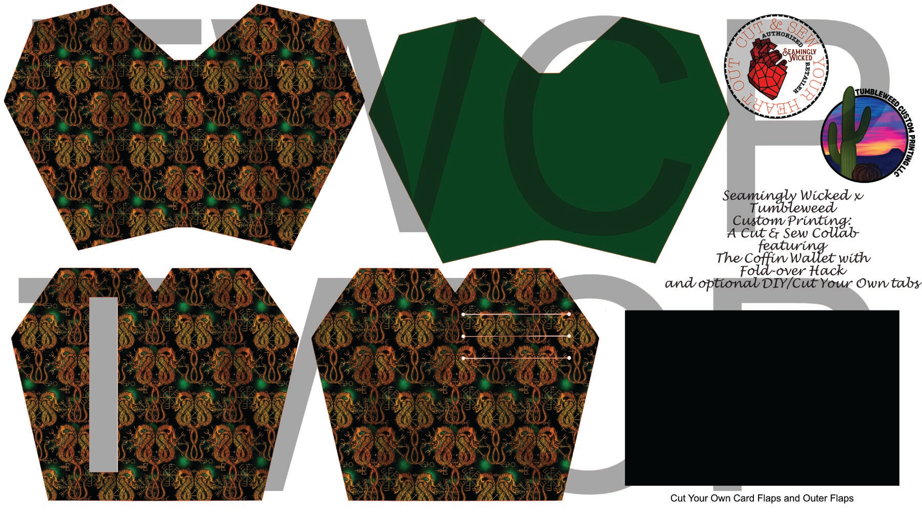 Seamingly Wicked - Claudia Bifold Wallet - Viking Snake Gold